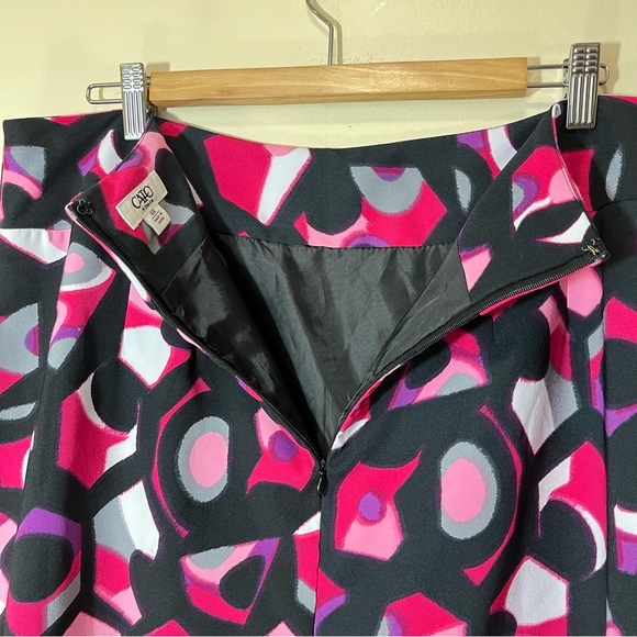 Cato Woman Pink Geometric Shapes Pencil Skirt - Picture 6 of 13